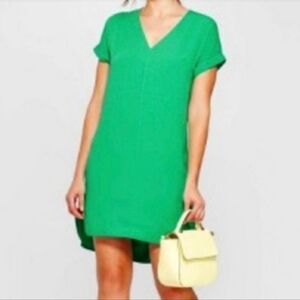a new day Emerald Green V-Neck Dress Sz L